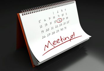 Meeting important day calendar concept